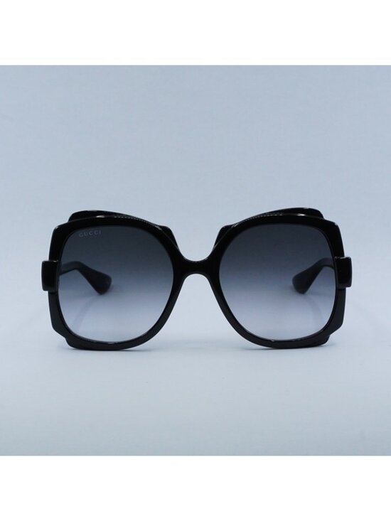 Gucci GG1431S 001 Women Sunglasses Black Butterfly Frame, Grey Lenses main image 5